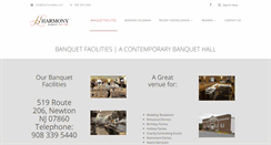 Desktop Screenshot of harmonybanquetfacilities.com